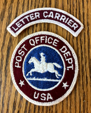 Vintage Post Office Dept/USPS Letter Carrier Patches 1965-70 For Shirt/Jacket picture