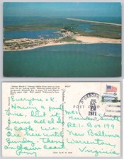 1971 Indian River Inlet Rehoboth Bay Delaware Aerial View Plastichrome Postcard picture