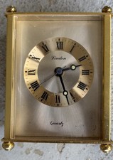 Vintage Linden Quartz Desk Clock Gold ~ Works picture