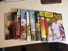 Classics Illustrated Lot of 9 Hardcover Graphic Novels CCS Books Wells Verne Poe picture