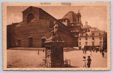 Antique Italy Postcard Firenze Piazza S. Lorenzo Statue 1920s RPPC picture