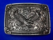 Large Montana Silversmiths Patriotic Majestic American Eagle Belt Buckle picture