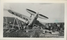 Wiley Post Winnie Mae Crash Photo Flat Alaska 1933 Vintage 2.75x4.75 picture