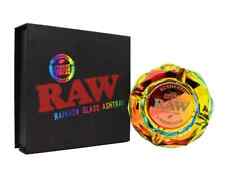 Raw rolling papers Rainbow Round Glass Ashtray Round Icy Purple Limited edition picture