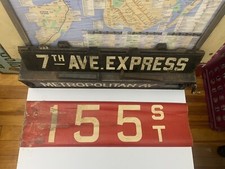 NY NYC BUS ROLL SIGN 155 STREET MANHATTAN HARLEM WASHINGTON HEIGHTS NEIGHBORHOOD picture