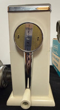 Vintage ICE-O-MATIC Mid Century Ice Crusher w/Wall Mount 2 ToneWhite Model TW347 picture