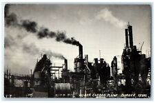 c1950 Huber Carbon Plant Smokestacks Processing Factory Borger Texas TX Postcard picture