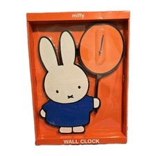 Large 20 Inch Miffy Holding A Balloon Wall Clock Dick Bruna Rare Analog NIB picture