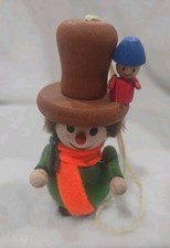 Rare Vintage Steinbach German Bob Cratchit Tiny Tim A Christmas Carol Wood Ornie picture