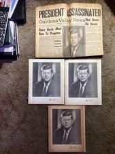 1963 JFK Assassination Garden Valley News Nov 24 President Assassinated 3 Photos picture