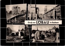 Views Löbau Sachsen Featuring Weinhübel Bridge Stamp Real Photo RPPC Postcard picture
