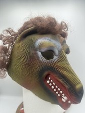 Vintage Top Stone Danbury CT, Smiling Werewolf Mask, Latex, Curly Brown Hair picture