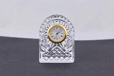 WATERFORD CRYSTAL LISMORE DOMED DESKTOP PAPERWEIGHT CARRIAGE CLOCK - MINT picture