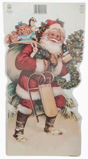Eureka Christmas Die-Cut Santa Claus Made In USA Unused Vintage 1980s Signed picture