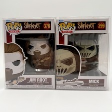 Funko Pop Rocks Slipknot #378 Jim Root & #299 Mick Thompson w/Protector picture