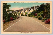 Nicholson Bridge, Lackawanna Trail, Pennsylvania PA Vintage Postcard F7 picture