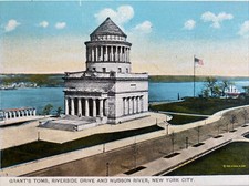 Grant's Tomb Riverside Drive Hudson River New York Whit Border Postcard picture