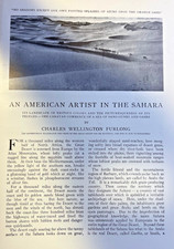 1908 Africa Artist Charles Wellington Furlong in Sahara Desert picture