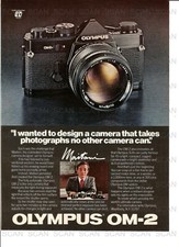 1980 Olympus Camera OM-2 Vintage Magazine Ad  35mm picture