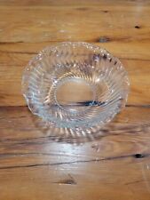 Vintage Glass Bowl - Scalloped Swirl Edge, Clear Glass Serving Candy Dish - 7.5