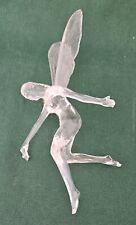Vintage  Clear Acrylic  Fairy Ornament 6 3/4 Inches Tall picture