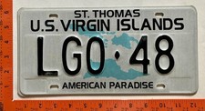 1995-1999 St Thomas, US Virgin Islands Government License Plate #LGO-48 picture