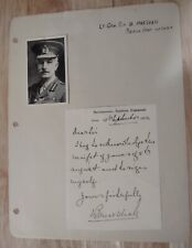 LT. GENERAL SIR W MARSHALL ALS BRITISH ARMY IN INDIA. AUTOGRAPHED SIGNED LETTER. picture