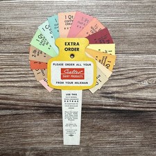 Vtg 1949 Sealest Dairy E-Z-C Signal Milk Bottle Order Pinwheel Advertising Ex+ picture