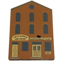 VTG The Cats Meow Village Critchfield Law Office CPA Brick Building Wood 1991 picture