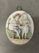 Vintage Wall Hanging Plaque Raised Relief Original Arnat Creation Porcelain picture
