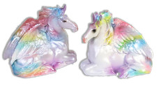 Unicorns - Set of 2 (White With Rainbow Wings) 3