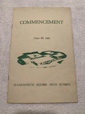 1969 Wadsworth Senior High School Commencement Program Wadsworth Ohio  picture