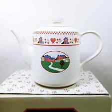 Vintage Raintree Heart & Home Teapot w/ Lid Hearts Cherry Country Kitchen (su1) picture