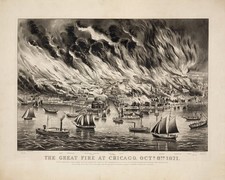 The Great Fire at Chicago Octr 8th 1871 8x10 Print HT51341369 picture