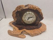 Lanshire Self Starting T3 Live Edge Wood Clock - TESTED WORKS PERFECTLY picture