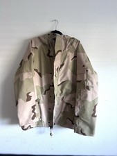 VTG Desert Camo Cold Weather USA Military Full Zip Parka L picture