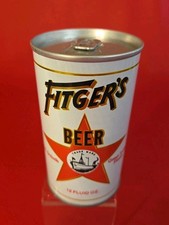 VTG 1970s Fitger's Beer Can Steel August Schell Brg Tab Intact Bottom Drained picture