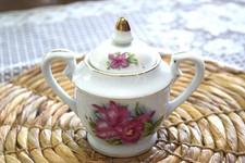 Noritake Japan Orchid vintage porcelain sugar bowl with lid picture