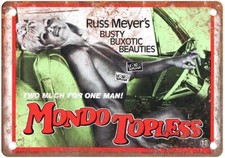 Mondo Topless Vintage Movie Poster Old Retro Look Metal Sign MP2974 picture