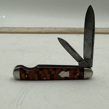 Vintage HIBBARD SPENCER BARTLETT & Co 2 BLADE CELLULOID - 2879 POCKET KNIFE picture