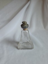 Lenzo Company Perfume Bottle 5oz Crown Top Clear Glass Vintage 1920s-30s picture