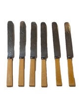 Vtg WR Humphreys & Co Sheffield England Stainless Steel Butter Knives Set of 6  picture