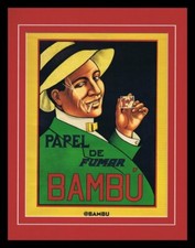 2019 Bambu Papel De Fumar Framed 11x14 ORIGINAL Advertisement picture