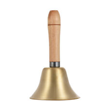 Brass Hand Bell Loud Call Bell Handbell Wooden Handle for Hotel Service Y1K2 picture