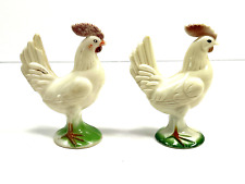 Pair (x2) vtg Knickerbocker Rooster Chicken Easter Rattle SEE PICS rosbro picture