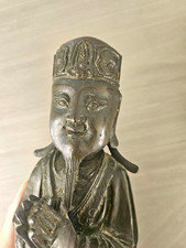 Antique Ming Dynasty Chinese Bronze Statue of Taoist Deity Figure picture