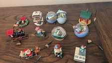 1980's 1990's Vintage Magic Light Up Christmas Ornament Lot of 12 Hallmark Style picture
