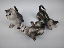 Small Glazed Ceramic Playful Cat Kitten Figurines Lot of 3 Used Cat/Home Decor  picture