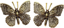 2pcs Retro Brass Butterfly Statue, Vintage Brass Figurine for Indoor Decor, Anti picture
