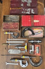 LOT of Machinist Tools, Starrett, Lufkin, Micrometers, Grobet, Mitutoyo, USA picture
